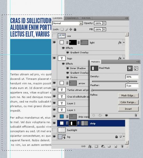 طراحی سایت افقی در فتوشاپ